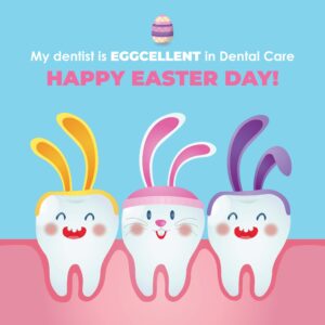 teeth dressed as bunnies for Easter
