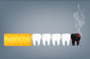Cigarette made from teeth animation